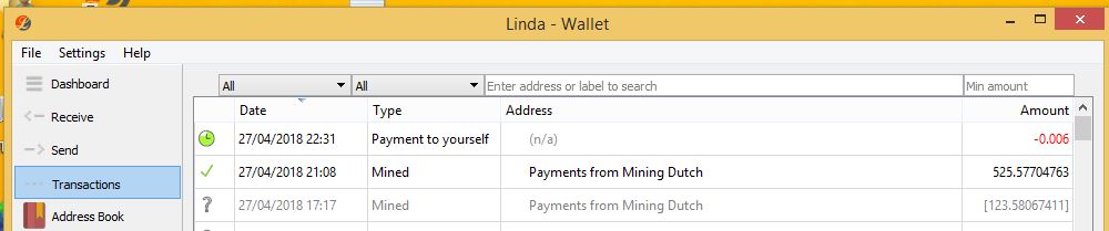 Linda Payment to Yourself
