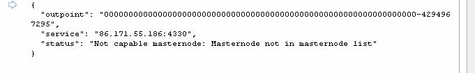 NYX Masternode not in master node list